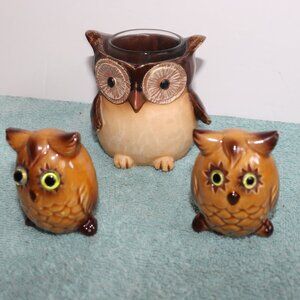 - Yankee Candle Votive Holder Owl 2011 &Owl Salt & Pepper Shakers From Japan